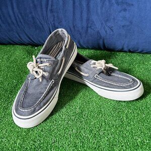 Sperry Bahama II Boat Shoes Sneaker Salt Washed Navy Blue Men’s STS22017 Size 8